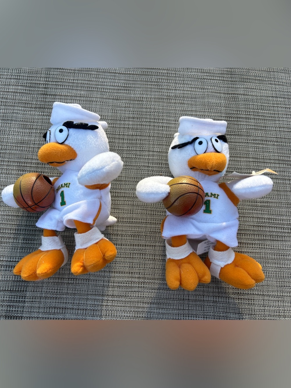 University of Miami Hurricanes Basketball Mascot Plush Pair 1999/2000